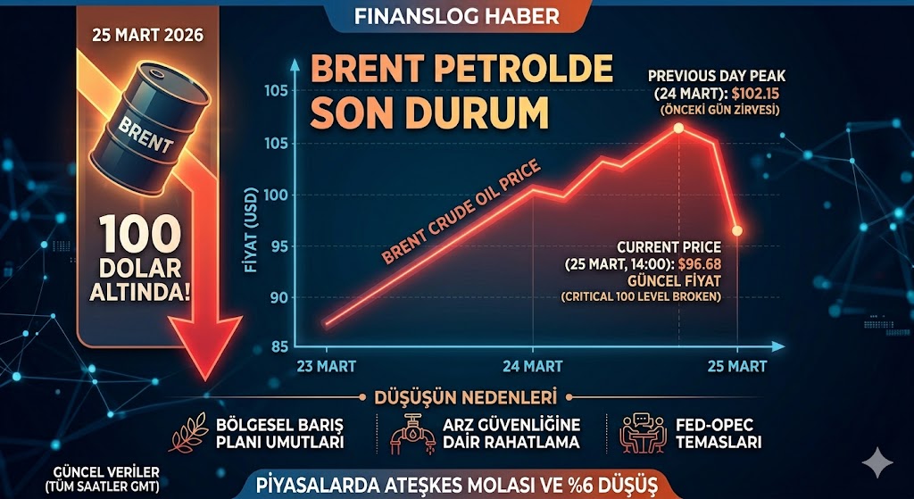 Brent Petrolde "Ateşkes" Molası: Fiyatlar 100 Doların Altına Geriledi